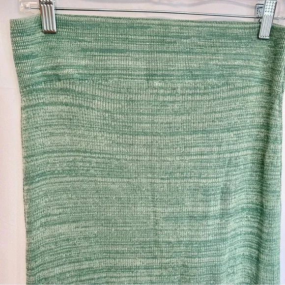 Free People Olive Green Midi Comfortable Elastic Stretch Skirt Size Medium - Picture 9 of 14